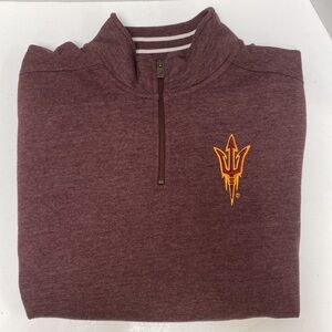 Arizona State 1/4 Zip Maroon Pullover Sweatshirt